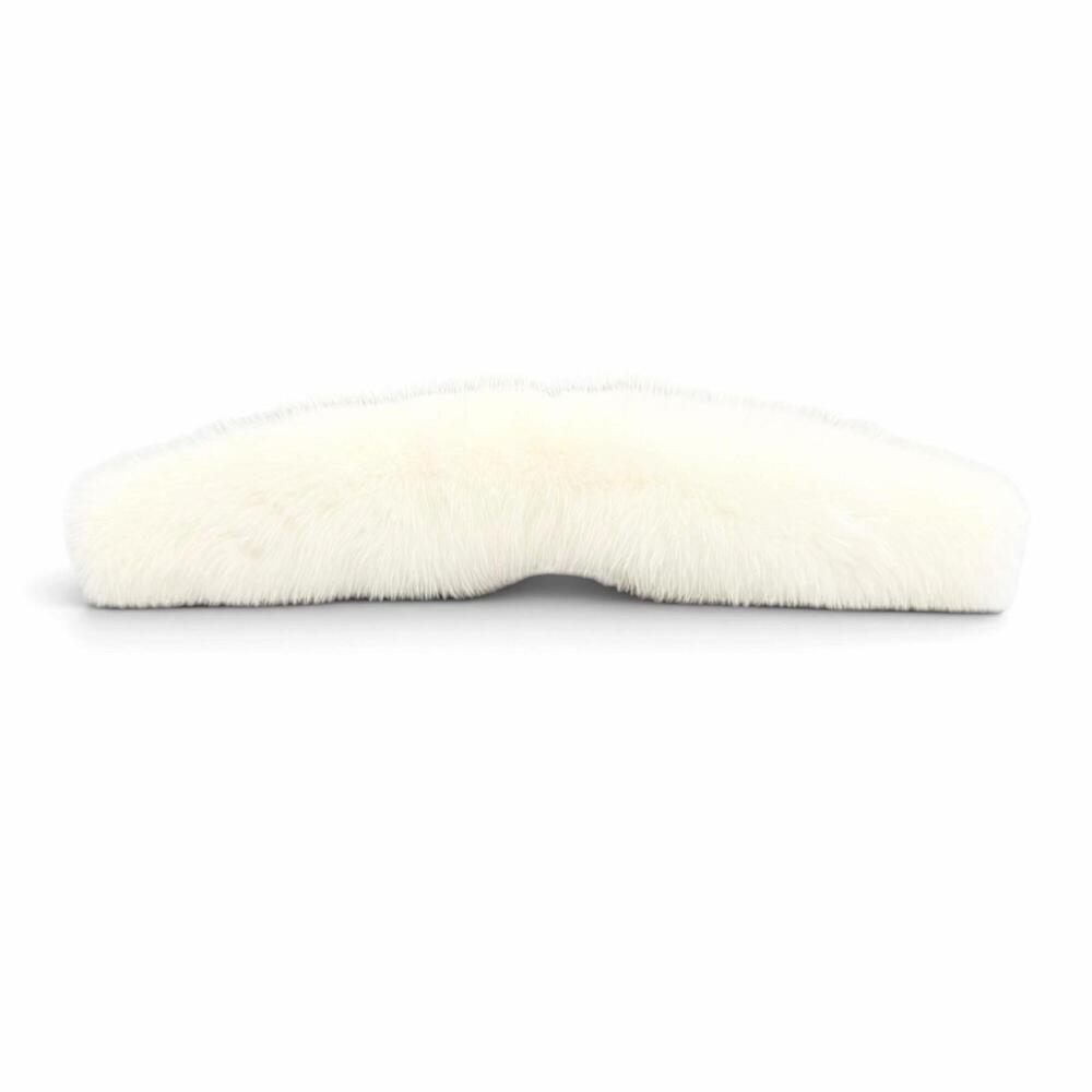 Valextra SGES0050918COCAO99WW Mink Fur Handle Cover, White, Made in Italy, Wo...